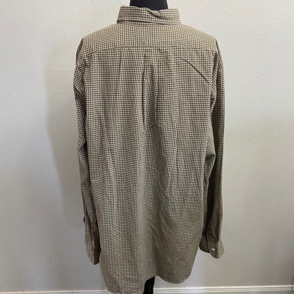 Ralph Lauren Mens XXL Brown Gingham Button Down Shirt Excellent Classic Fit Pony - Picture 6 of 7